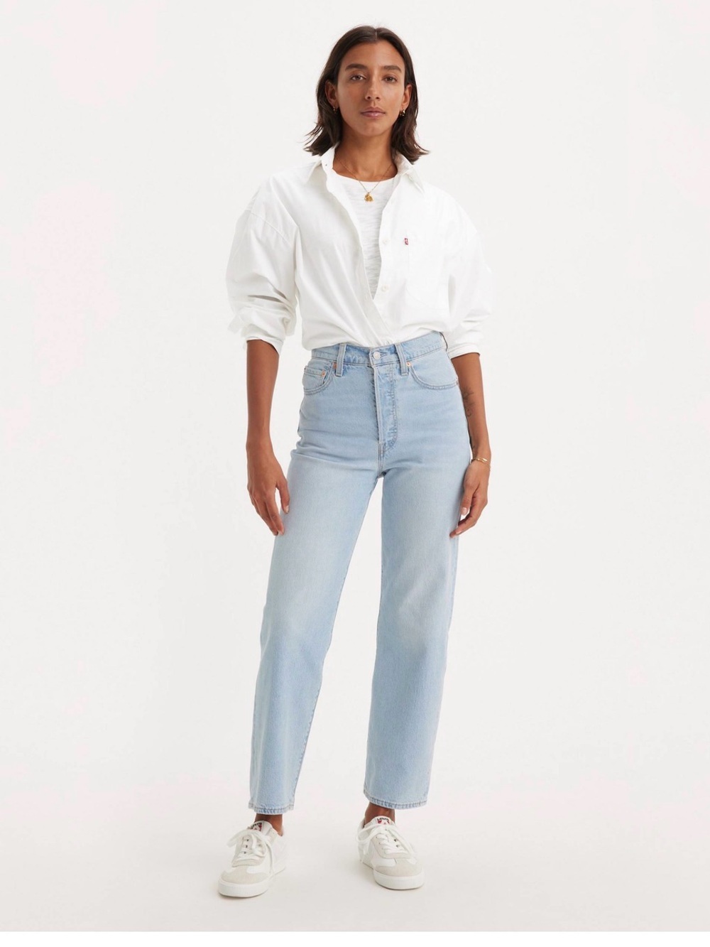 Levis Ribcage Straight Ankle Jeans 25 Light Wash High Rise Retro Clean Girl